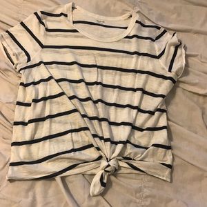 Madewell striped knotted T